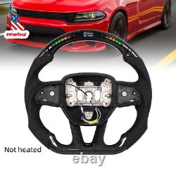 LED Carbon Fiber Steering Wheel For Dodge Charger Durango SRT Hellcat 2015-2023