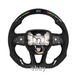 LED Carbon Fiber Steering Wheel For Dodge Charger Durango SRT Hellcat 2015-2023