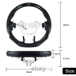 LED Carbon Fiber Steering Wheel Upgrade For Toyota HiluxRevo & Fortuner 2015-22