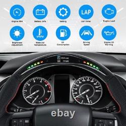 LED Carbon Fiber Steering Wheel Upgrade For Toyota HiluxRevo & Fortuner 2015-22