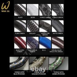 LED Forged Carbon Fiber Steering Wheel Fit For dodge challenger charger srt 15+