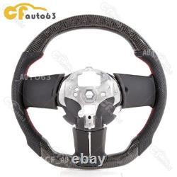 LED Perforated Leather Carbon Fiber Steering Wheel Fits 2010-2014 Ford Mustang