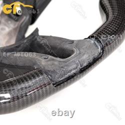 LED Perforated Leather Carbon Fiber Steering Wheel Fits 2010-2014 Ford Mustang