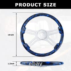 LOSCHEN 18 Wood Truck Steering Wheel 4 Spoke for Freightliner/Kenworth/Vovle