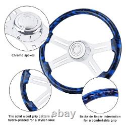 LOSCHEN 18 Wood Truck Steering Wheel 4 Spoke for Freightliner/Kenworth/Vovle