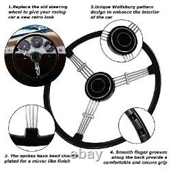 LOSCHEN Banjo Style Black Steering Wheel For 1950 1965 Porsche 356 Pre-A A B C