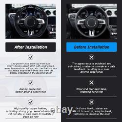 LOSCHEN Carbon Fiber LED Steering Wheel For 2015-2017 Ford Mustang EcoBoost GT