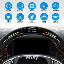 LOSCHEN Carbon Fiber LED Steering Wheel For Chevrolet Corvette C7 2014-2019