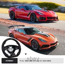 LOSCHEN Carbon Fiber LED Steering Wheel For Chevrolet Corvette C7 2014-2019