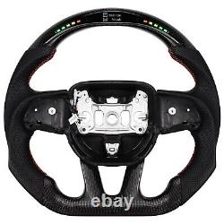 LOSCHEN Carbon Fiber LED Steering Wheel For Dodge Challenger SRT Durango 2015+