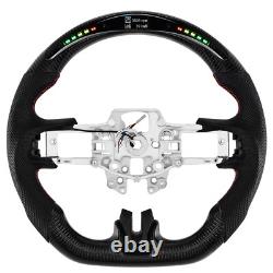 LOSCHEN Carbon Fiber LED Steering Wheel For Ford Mustang EcoBoost GT 2015-2017