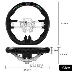 LOSCHEN Carbon Fiber LED Steering Wheel For Ford Mustang EcoBoost GT 2015-2017