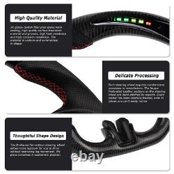 LOSCHEN Carbon Fiber LED Steering Wheel For Ford Mustang EcoBoost GT 2015-2017