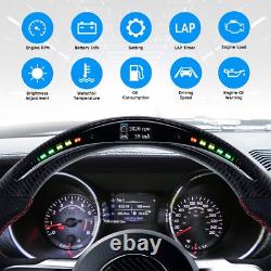 LOSCHEN Carbon Fiber LED Steering Wheel For Ford Mustang EcoBoost GT 2015-2017