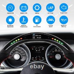 LOSCHEN Dry Carbon Fiber Steering Wheel For 2012-2014 Ford Mustang EcoBoost GT