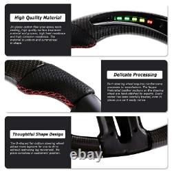 LOSCHEN Dry Carbon Fiber Steering Wheel For 2012-2014 Ford Mustang EcoBoost GT