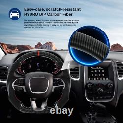 LOSCHEN Hydro-Dip Carbon Fiber Steering Wheel for 2015+ Dodge Durango HEATED