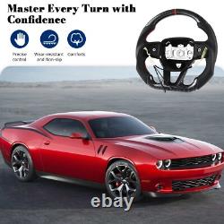 LOSCHEN Hydro-Dip Carbon Fiber Steering Wheel for 2015+ Dodge Durango HEATED