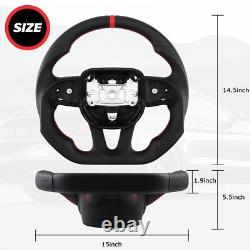 LOSCHEN Nappa Leather Steering Wheel For Dodge Challenger SRT Durango 2015-2023