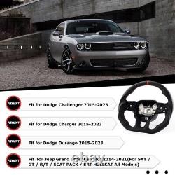 LOSCHEN Nappa Leather Steering Wheel For Dodge Challenger SRT Durango 2015-2023