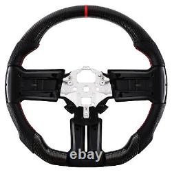 LOSCHEN Real Carbon Fiber Steering Wheel For 2012-2014 Ford Mustang EcoBoost GT