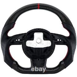 LOSCHEN Real Carbon Fiber Steering Wheel For Audi S3 S4 S5 RS3 RS4 RS5 RS6 2012+