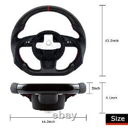 LOSCHEN Real Carbon Fiber Steering Wheel For Audi S3 S4 S5 RS3 RS4 RS5 RS6 2012+