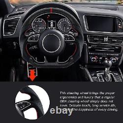 LOSCHEN Real Carbon Fiber Steering Wheel For Audi S3 S4 S5 RS3 RS4 RS5 RS6 2012+