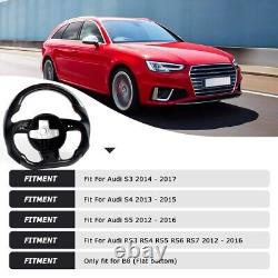 LOSCHEN Real Carbon Fiber Steering Wheel For Audi S3 S4 S5 RS3 RS4 RS5 RS6 2012+