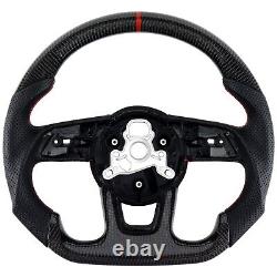 LOSCHEN Real Carbon Fiber Steering Wheel For Audi S3 S4 S5 RS3 RS4 RS5 RS6 2017+