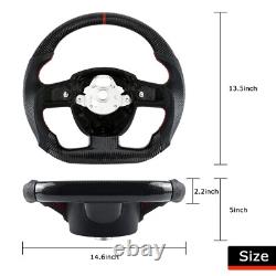 LOSCHEN Real Carbon Fiber Steering Wheel For Audi S5/S4/A5/A4 B7 2008-2010