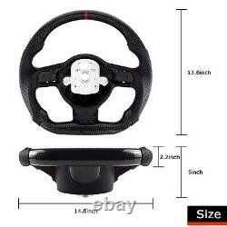 LOSCHEN Real Carbon Fiber Steering Wheel For Audi TT & TTRS & R8 2007 2015