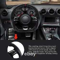 LOSCHEN Real Carbon Fiber Steering Wheel For Audi TT & TTRS & R8 2007 2015