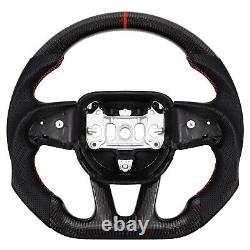 LOSCHEN Real Carbon Fiber Steering Wheel For Dodge Challenger 2015-2023