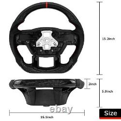 LOSCHEN Real Carbon Fiber Steering Wheel For Ford F150 2015-2020