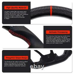 LOSCHEN Real Carbon Fiber Steering Wheel For HONDA CIVIC 2016-2021 BLACK LEATHER