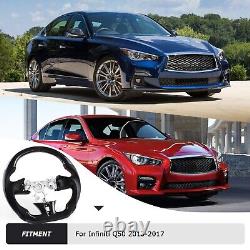 LOSCHEN Real Carbon Fiber Steering Wheel For Infiniti Q50 2014 2015 2016 2017