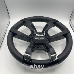La Corte Boat Steering Wheel Black Gloss Inserts Gussi Italia Logo
