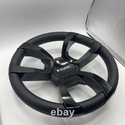 La Corte Boat Steering Wheel Black Gloss Inserts Gussi Italia Logo