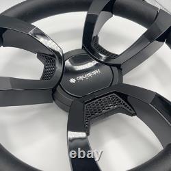 La Corte Boat Steering Wheel Black Gloss Inserts Gussi Italia Logo