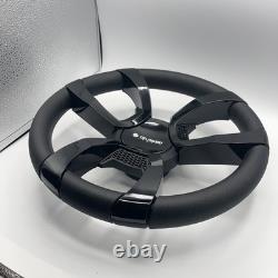 La Corte Boat Steering Wheel Black Gloss Inserts Gussi Italia Logo