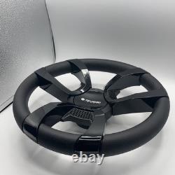 La Corte Boat Steering Wheel Black Gloss Inserts Gussi Italia Logo