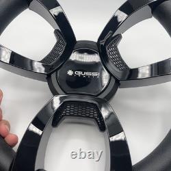 La Corte Boat Steering Wheel Black Gloss Inserts Gussi Italia Logo