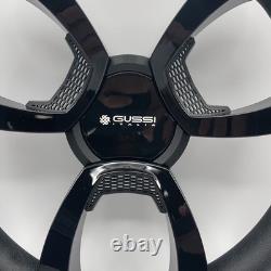 La Corte Boat Steering Wheel Black Gloss Inserts Gussi Italia Logo
