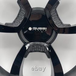 La Corte Boat Steering Wheel Black Gloss Inserts Gussi Italia Logo