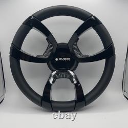 La Corte Boat Steering Wheel Black Gloss Inserts Gussi Italia Logo