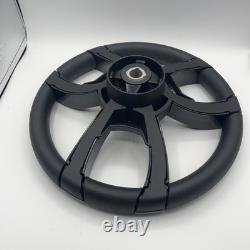 La Corte Boat Steering Wheel Black Gloss Inserts Gussi Italia Logo
