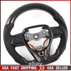Leather Carbon Fiber Sport Steering Wheel for toyota camry corolla rav4 202224