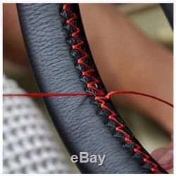Leather DIY Car Steering Wheel Cover With Needles and Thread US Seller YIN