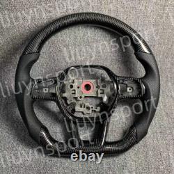Leather Steering Wheel Real Carbon Fiber for Honda Civic Accord 11th Gen 2022-24